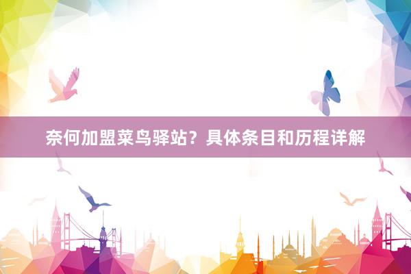 奈何加盟菜鸟驿站？具体条目和历程详解